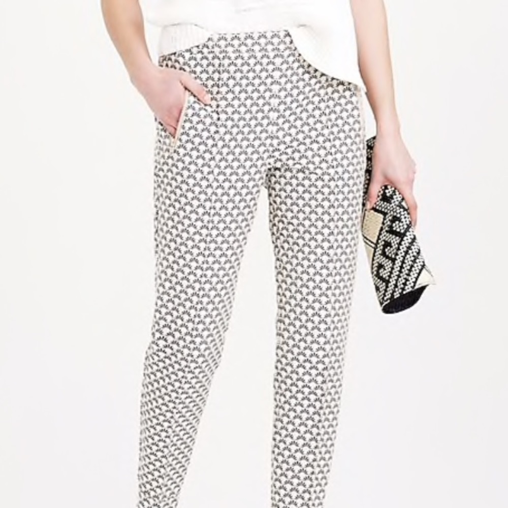 Jcrew collection jacquard pants size 0